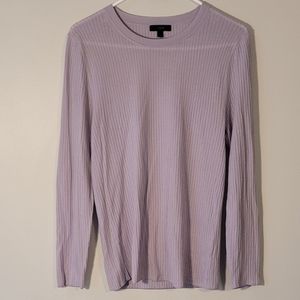 J. Crew Women's Lilac Purple Crewneck Lightweight Pullover Sweater Merino Wool L